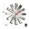 Umbra Ribbon Modern Metal Wall Clock Silent Analog Battery Operated Quartz Movement Steel